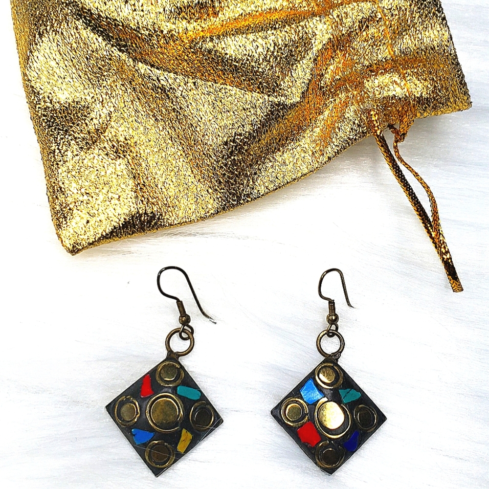 Vintage Inspired Earrings with bag